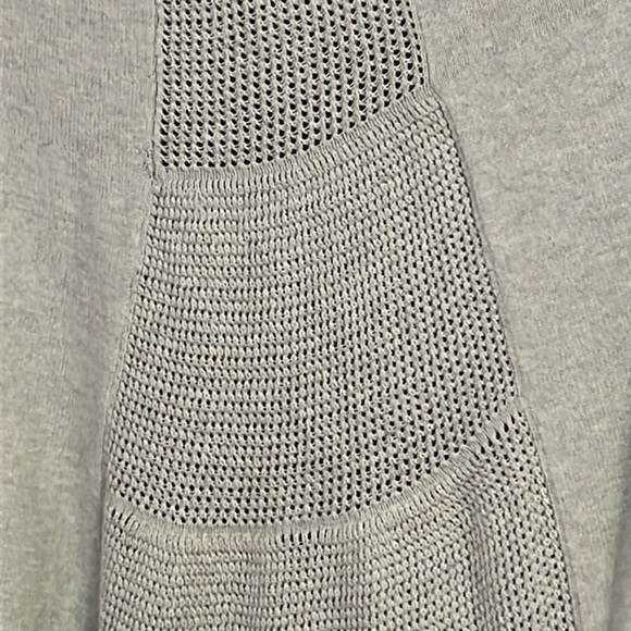 Torrid Light Gray Pointelle Stitch Babydoll Lightweight Summer Sweater in 2 (2X) - Picture 11 of 16